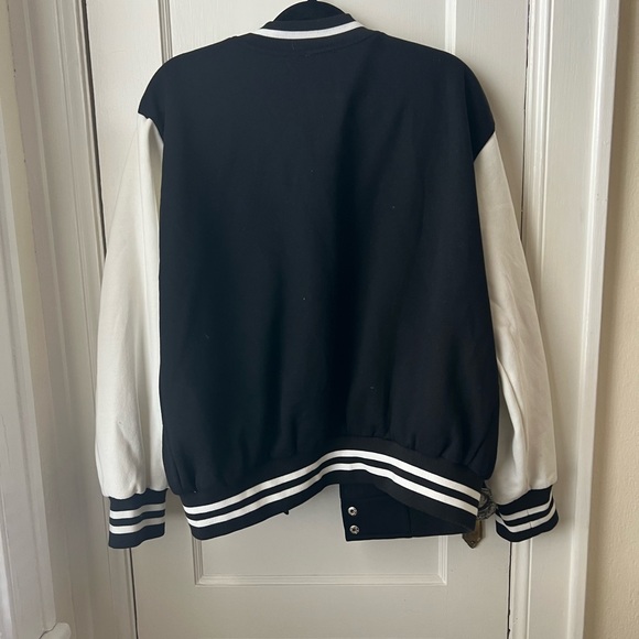 Black & White Classic Varsity Jacket - Picture 7 of 8
